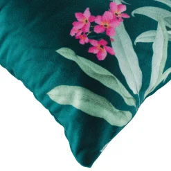 Coussin Et Housse|DOUCEUR D'INTERIEUR Housse de coussin velours (40 x 40 cm) Paolina Bleu canard