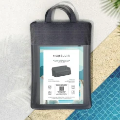 Housse De Protection|Accessoires Et Coussins|MOBELLIA Housse de protection imperméable pour Canapé 3 places (198 x 77 cm) Amalfi Gris Anthracite