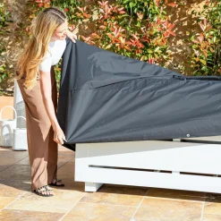 Housse De Protection|Accessoires Et Coussins|MOBELLIA Housse de protection Imperméable pour Salon de jardin (250 x 250 cm) Gris
