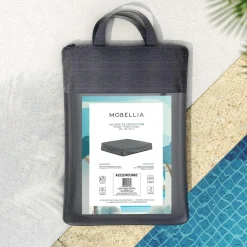 Housse De Protection|Coussin De Transat Et Accessoire|MOBELLIA Housse de protection imperméable pour Transat double (203 x 163 cm) Bornéo Gris Anthracite