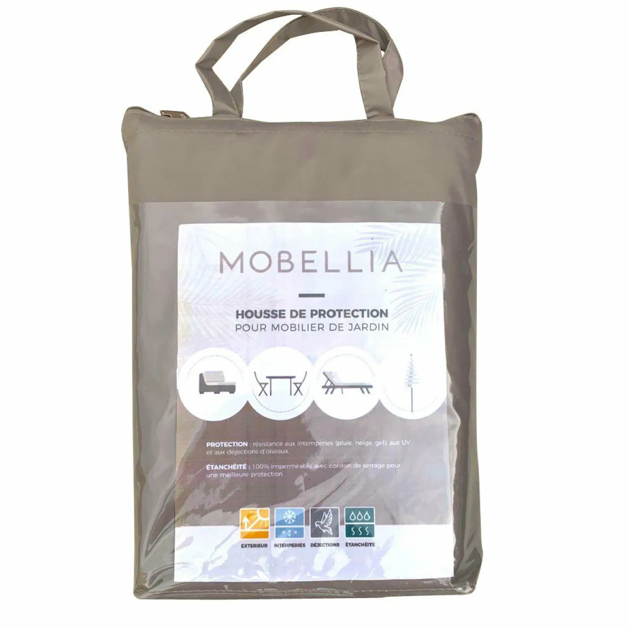 Housse De Protection|Accessoires Et Coussins|MOBELLIA Housse de protection Imperméable pour Salon de jardin (175 x 175 cm) Gris