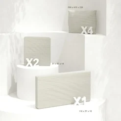 Accessoires Et Coussins|MOBELLIA Housses de coussin de remplacement pour salon de jardin Calvi 4 places - Beige chiné