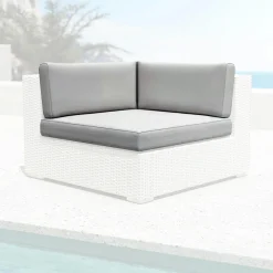 Accessoires Et Coussins|MOBELLIA Housses de coussin de remplacement pour Fauteuil d'angle Palma Gris