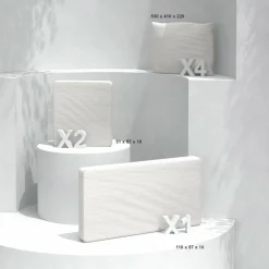 Accessoires Et Coussins|MOBELLIA Housses de coussin de remplacement pour salon de jardin Calvi 4 places - Blanc