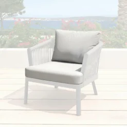 Accessoires Et Coussins|MOBELLIA Housses de coussin de remplacement pour Fauteuil Amalfi Gris clair