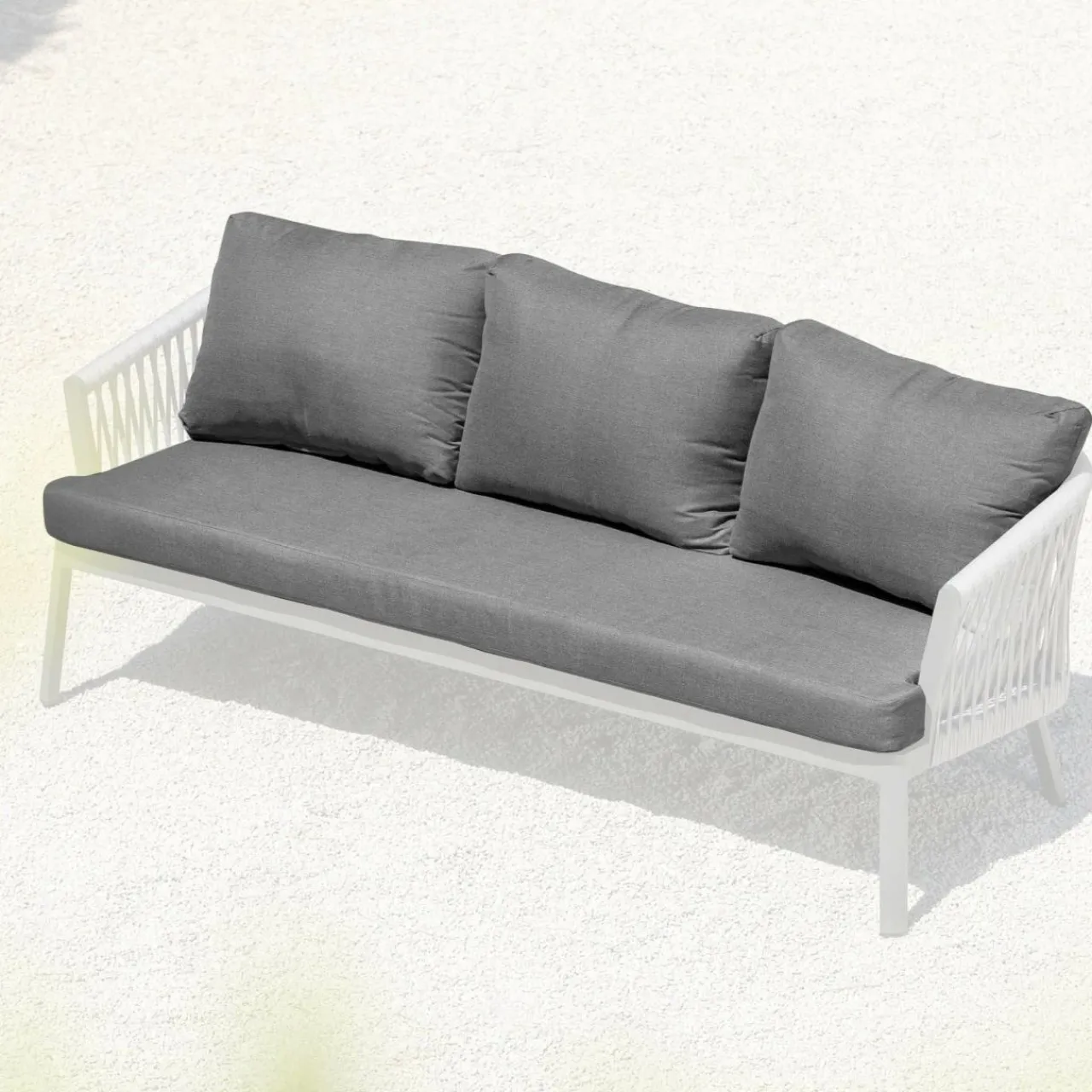 Accessoires Et Coussins|MOBELLIA Housses de coussin de remplacement pour Canapé 3 places Amalfi Gris Anthracite