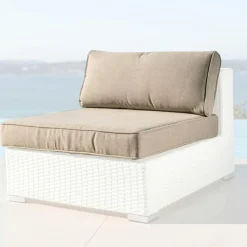 Accessoires Et Coussins|MOBELLIA Housses de coussin de remplacement pour Chauffeuse Palma Taupe