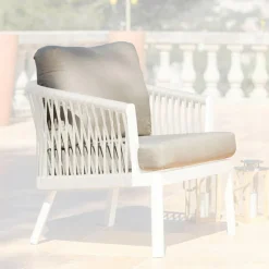 Accessoires Et Coussins|MOBELLIA Housses de coussin de remplacement pour Fauteuil Amalfi Taupe