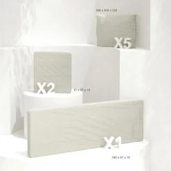 Accessoires Et Coussins|MOBELLIA Housses de coussin de remplacement pour salon de jardin Calvi 5 places - Beige chiné