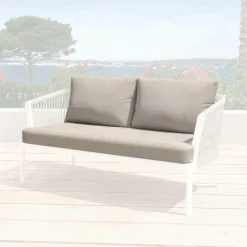 Accessoires Et Coussins|MOBELLIA Housses de coussin de remplacement pour Canapé 2 places Amalfi Taupe