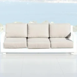 Accessoires Et Coussins|MOBELLIA Housses de coussin de remplacement pour Canapé 3 places Elba Taupe