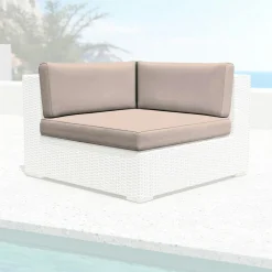 Accessoires Et Coussins|MOBELLIA Housses de coussin de remplacement pour Fauteuil d'angle Palma Taupe