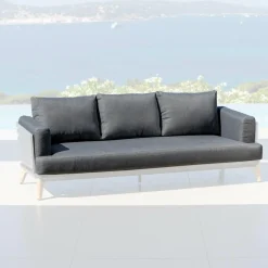 Accessoires Et Coussins|MOBELLIA Housses de coussin de remplacement pour Canapé 3 places Monte Carlo Gris Anthracite