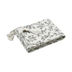 Plaid Et Jeté|STOF Jeté de canapé coton recyclé (125 x 150 cm) Clarine Ecru