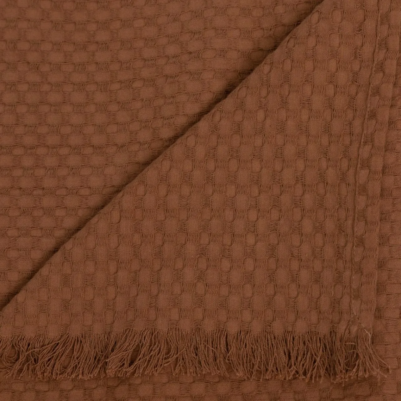 Couvre-Lit Et Édredon|ATMOSPHERA Jeté de lit coton (130 x 180 cm) Widdy Terracotta