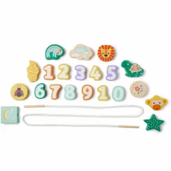 Jouet, Cadeau De Naissance|OSTARIA Jeu de perles en bois Animaux Multicolore