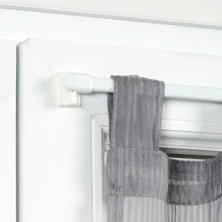 Tringle Voilage Et Support|LUANCE Kit de 2 tringles extensibles ovales (40 à 60 cm) Blanc