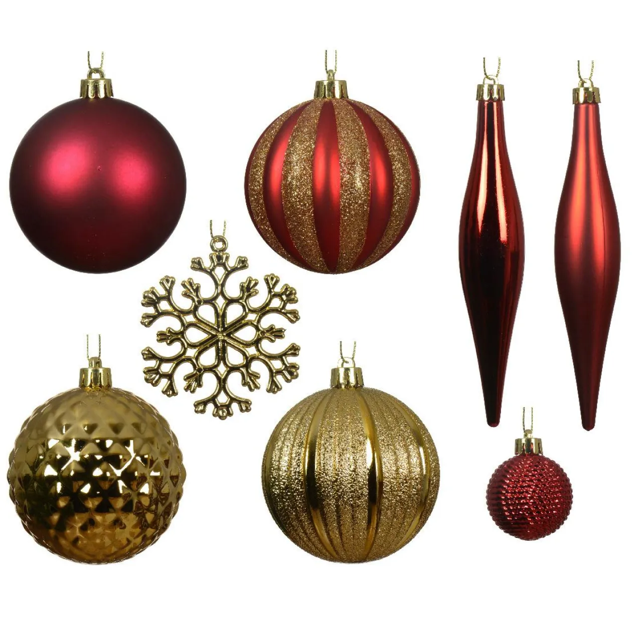 Boule De Noël|KAEMINGK Kit de décoration de sapin de Noël Christmas et or clair Bordeaux