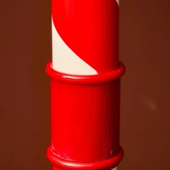 Personnage, Objet Grand Format|Déco Et Objet De Noël|KAEMINGK Lampadaire de Noël illuminé et animé 33 LED (H180 cm) Neige tombante Rouge