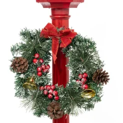 Personnage, Objet Grand Format|Déco Et Objet De Noël|Feeric Lights & Christmas Lampadaire de Noël illuminé (H185 cm) London et Blanc chaud Rouge