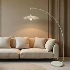 Lampadaire|EMINZA Lampadaire design pétale (H156 cm) Teruel Beige