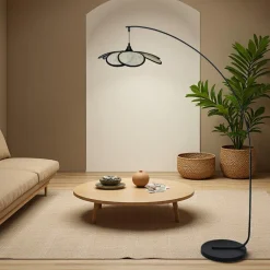 Lampadaire|EMINZA Lampadaire design pétale (H156 cm) Teruel Noir