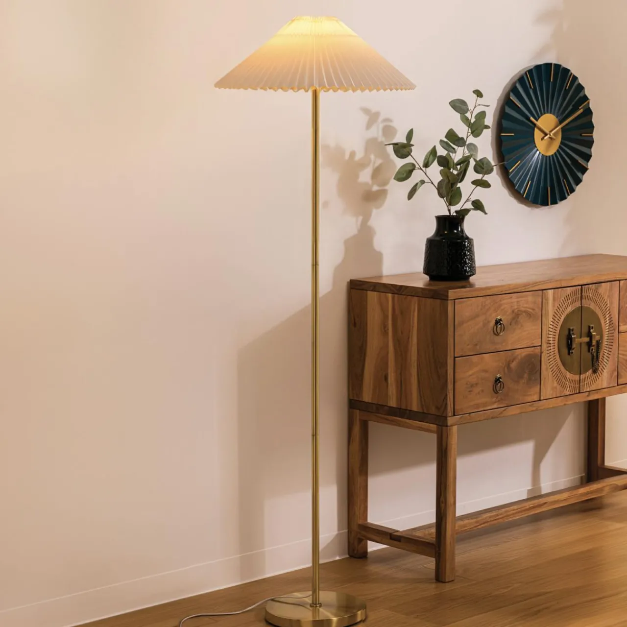 Lampadaire|ATMOSPHERA Lampadaire en métal (H150 cm) Jil Or