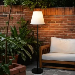 Luminaire Jardin|Eclairage Extérieur|#N/A Lampadaire extérieur sans fil rechargeable USB LED (H150 cm) Brooklyn Noir