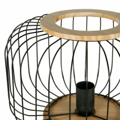 Lampe À Poser|OSTARIA Lampe à poser bois et métal (H38 cm) Cicerone Noir