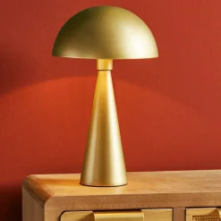 Lampe À Poser|OSTARIA Lampe à poser champignon en métal (H38 cm) Emo Or