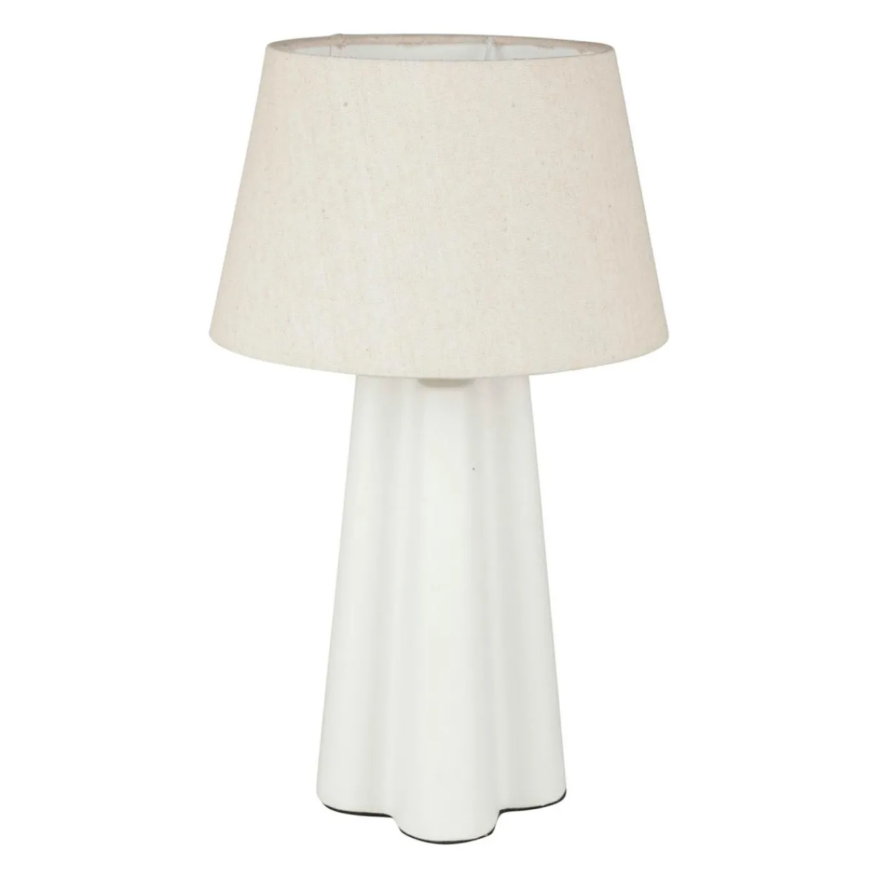 Lampe À Poser|OSTARIA Lampe à poser céramique et coton (H45 cm) Cezanne he Blanc