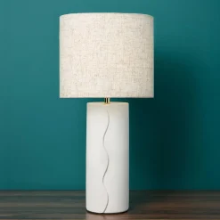 Lampe À Poser|OSTARIA Lampe à poser céramique (H44 cm) Isaure Beige