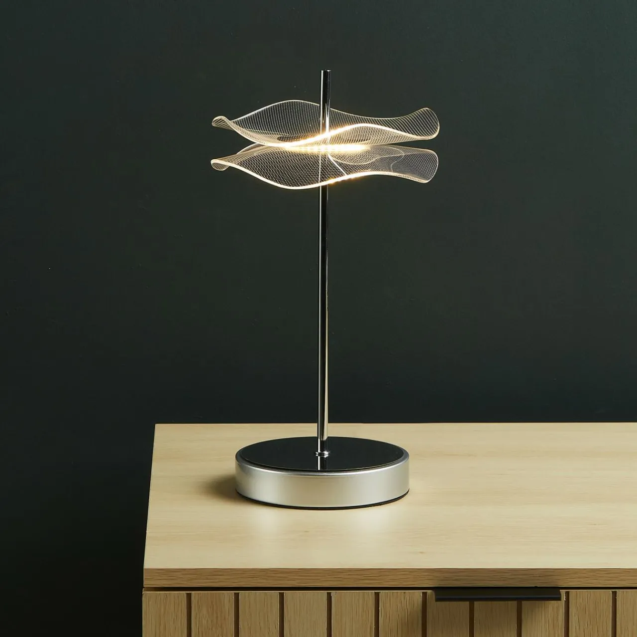 Lampe À Poser|OSTARIA Lampe à poser design LED (H20 cm) Stellar Argent