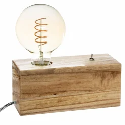 Lampe À Poser|ATMOSPHERA Lampe à poser en bois (H8 cm) Tibu Naturel