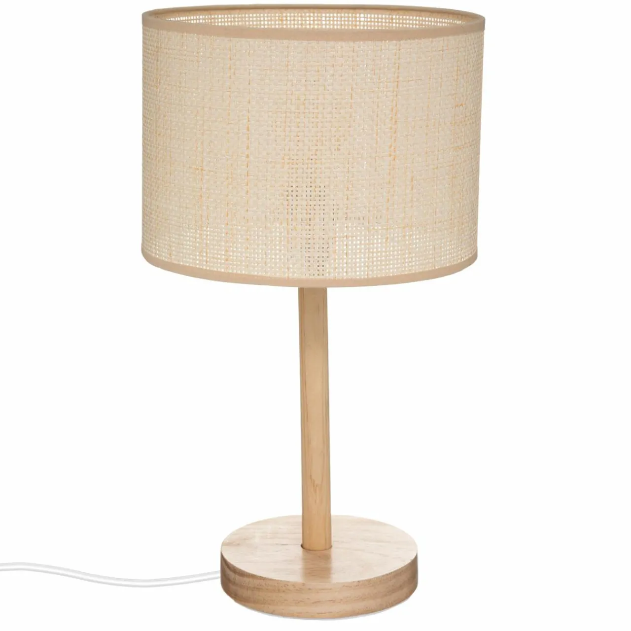Lampe À Poser|ATMOSPHERA Lampe à poser en bois (H42 cm) Della Beige