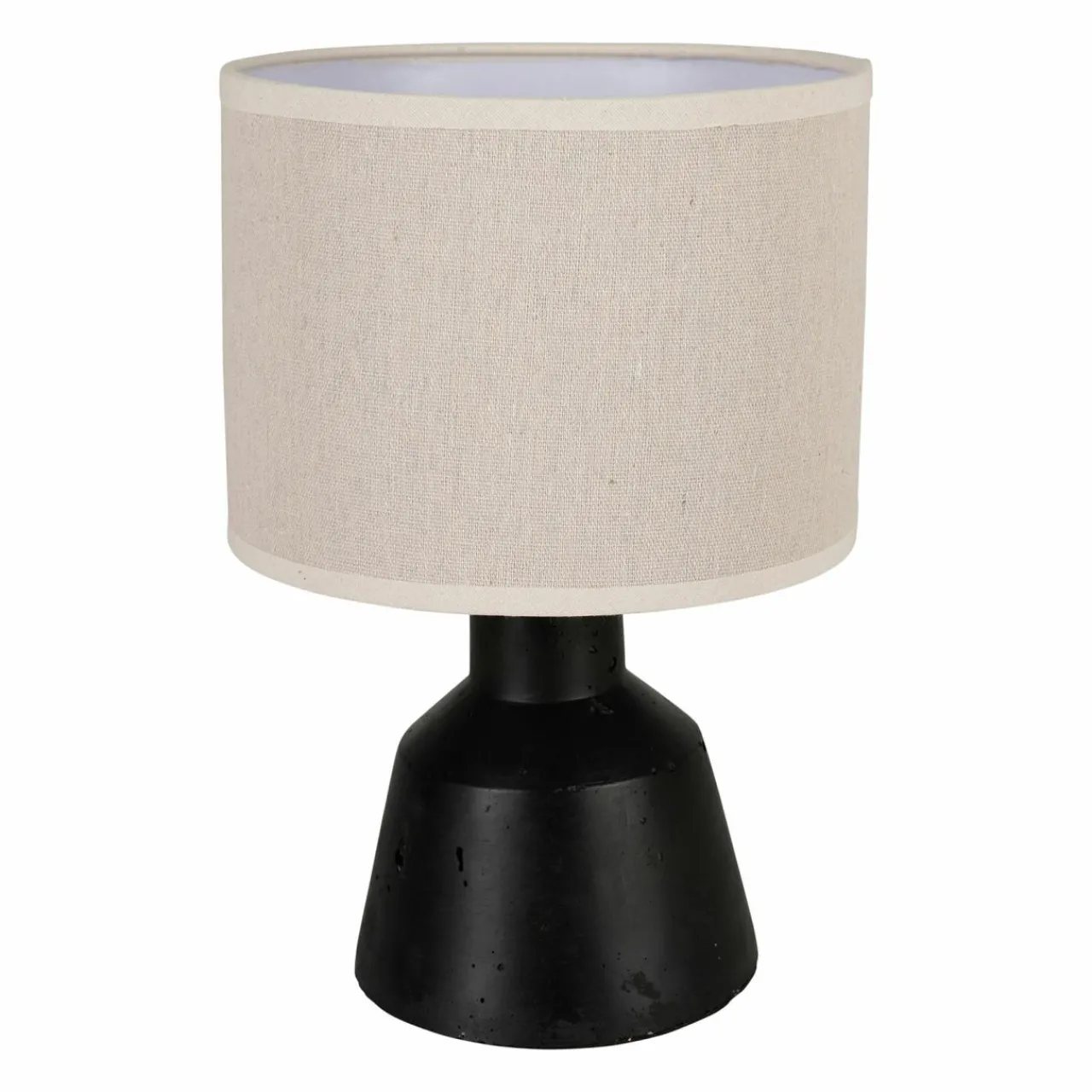 Lampe À Poser|OSTARIA Lampe à poser en ciment (H29 cm) Portland et beige Noir