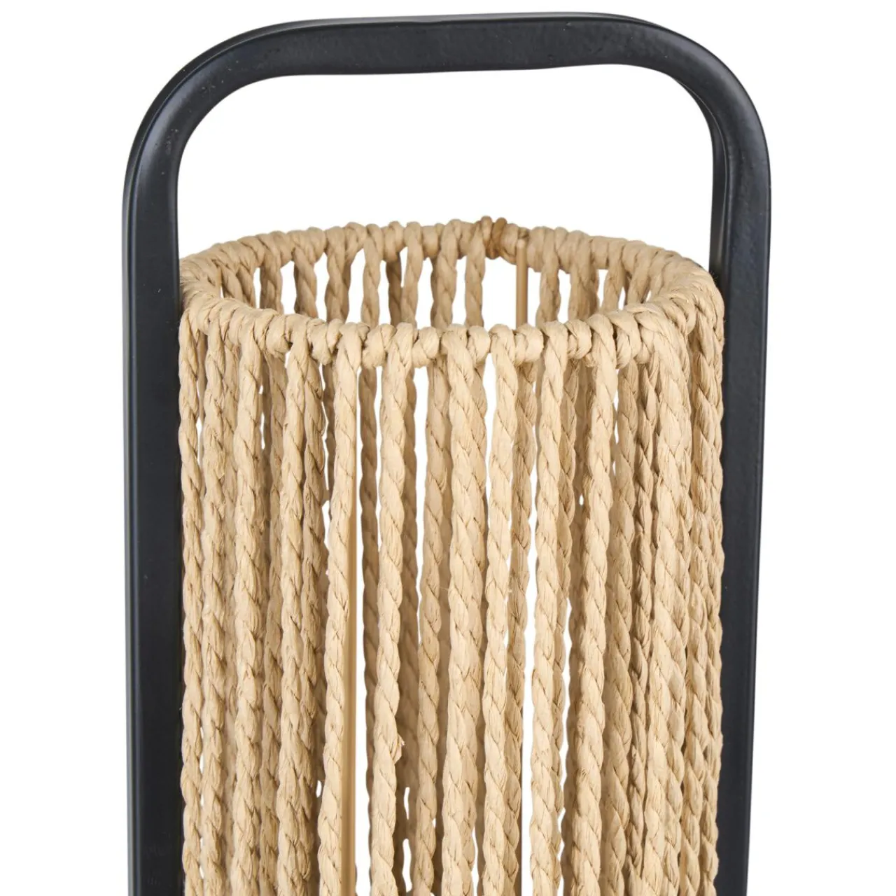 Lampe À Poser|OSTARIA Lampe à poser en Corde et Métal (H37 cm) Tanzanie et beige Noir