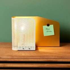 Lampe À Poser|OSTARIA Lampe à poser en métal (L25 x H16 cm) Aladin Dorée et he Blanc