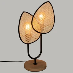 Lampe À Poser|ATMOSPHERA Lampe à poser en rotin (H44 cm) Olme Beige