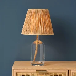 Lampe À Poser|OSTARIA Lampe à poser en verre et corde (H40 cm) Haddock Naturel