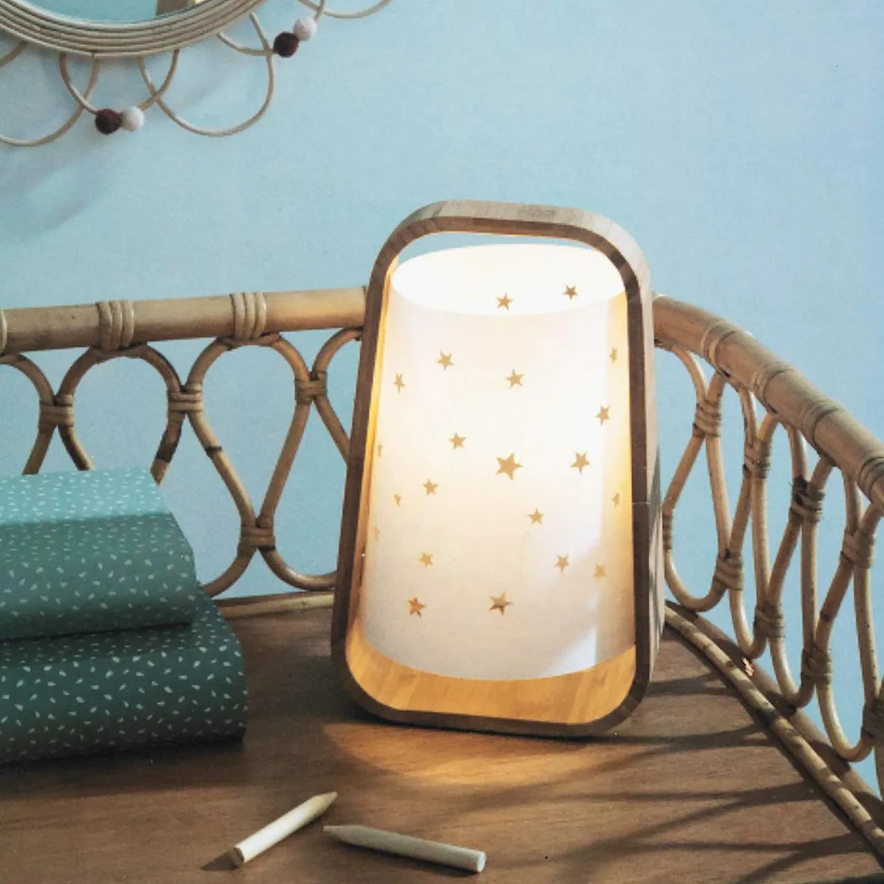 Luminaire Enfant|Atmosphera createur d'interieur for kids Lampe à poser enfant (H26.5 cm) Etoile he Blanc