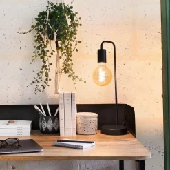 Lampe À Poser|ATMOSPHERA Lampe à poser métal (H45,5 cm) Arietis Noir