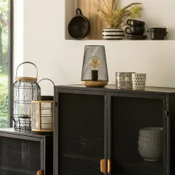 Lampe À Poser|ATMOSPHERA Lampe à poser métal (H23 cm) Factor Noir