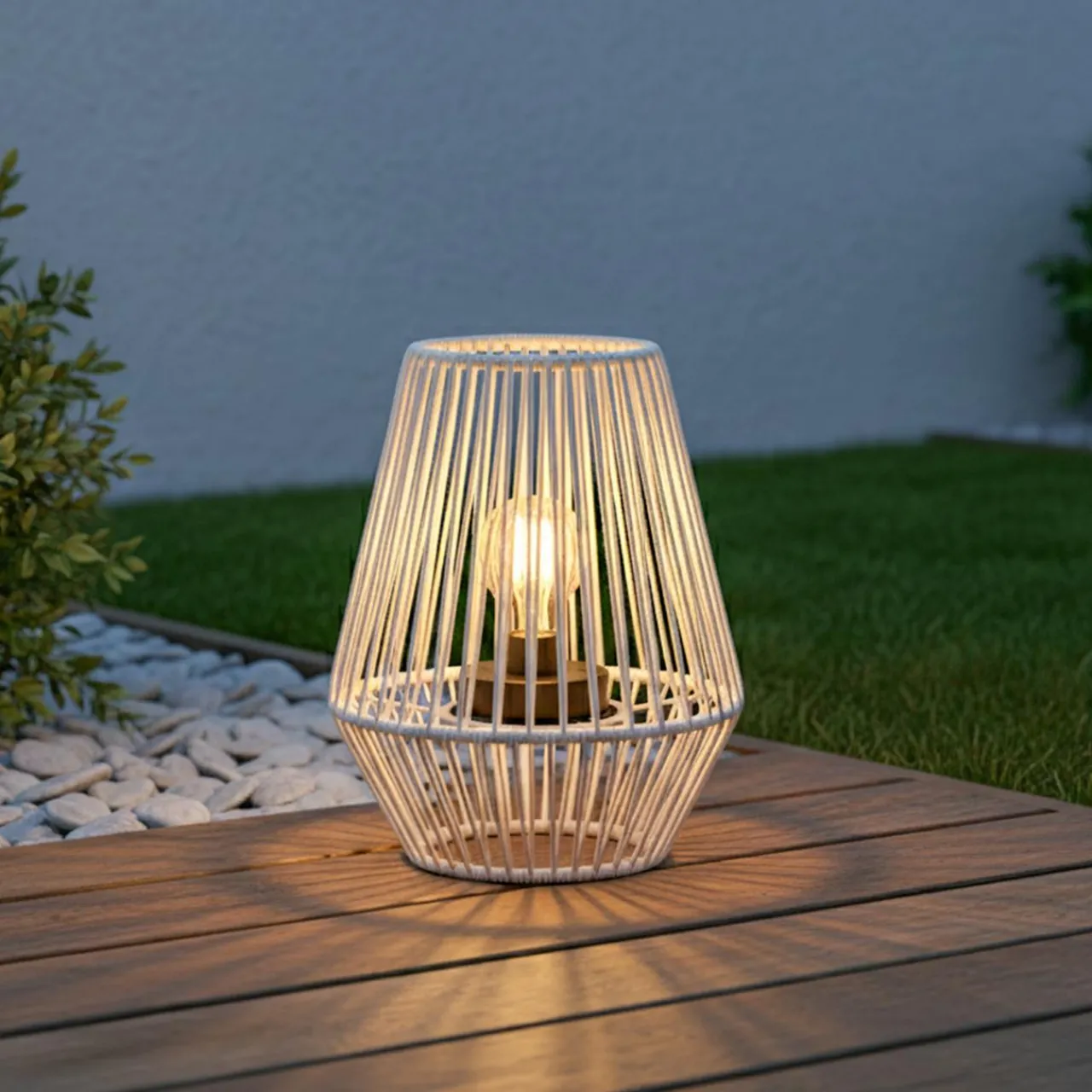 Luminaire Jardin|Eclairage Extérieur|KAEMINGK Lampe de jardin solaire 3 lumens (H25 cm) Midtown Blanc