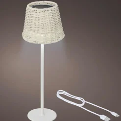 Luminaire Jardin|Eclairage Extérieur|KAEMINGK Lampe de table extérieure solaire LED (H38 cm) Marylebone Blanc