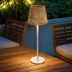 Luminaire Jardin|Eclairage Extérieur|KAEMINGK Lampe de table extérieure solaire LED (H38 cm) Marylebone Naturel