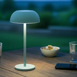 Luminaire Jardin|Eclairage Extérieur|KAEMINGK Lampe de table solaire 100 lumens (H33 cm) Malibu Vert menthe