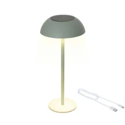 Luminaire Jardin|Eclairage Extérieur|KAEMINGK Lampe de table solaire 100 lumens (H33 cm) Malibu Vert menthe