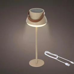 Luminaire Jardin|Eclairage Extérieur|KAEMINGK Lampe de table solaire 100 lumens (H36 cm) Tokyo Beige