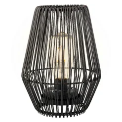 Luminaire Jardin|Eclairage Extérieur|#N/A Lampe de table solaire LED (H23 cm) Calabre Noir